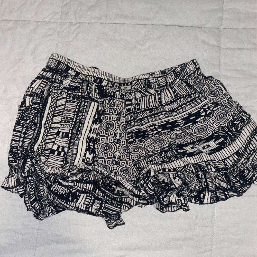 Comfy shorts with ruffles at bottom